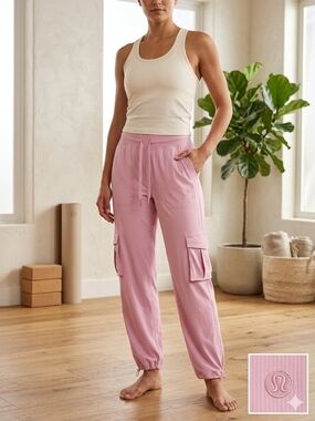 lululemon athletica Blush Pink Cargo Jogger Pants